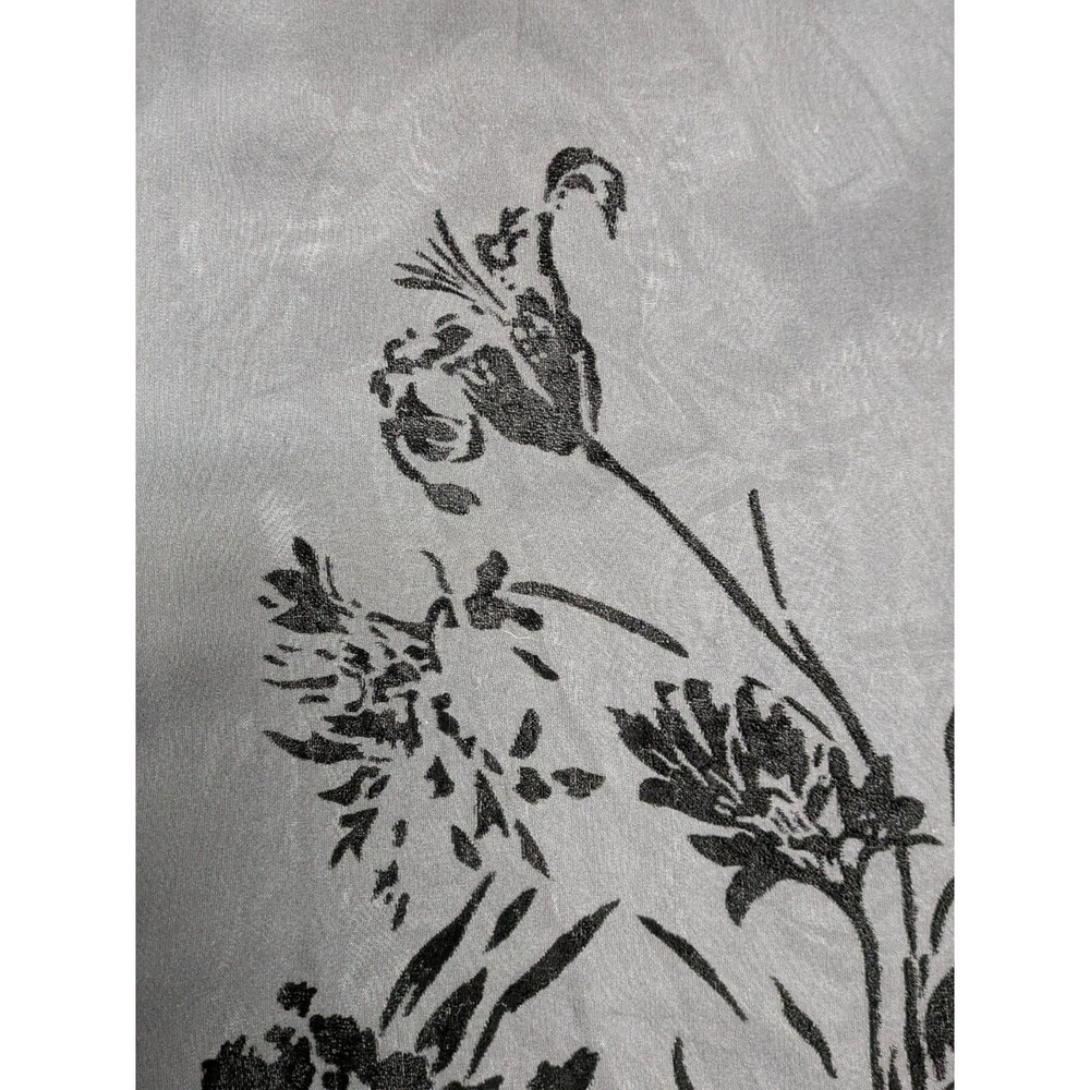 Womens Black Maxi Skirt Size 4 Rayon Silk Velvet Stamped Flowers - Picture 3 of 11